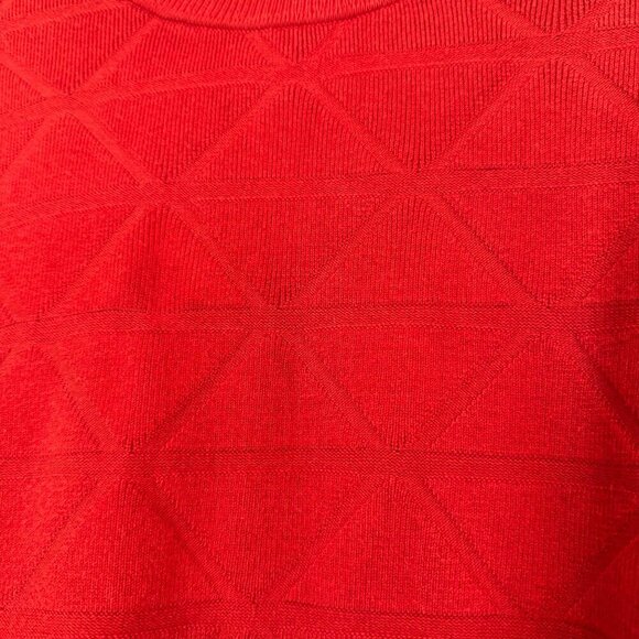 Ted Baker Sweater Red Orange Crew Neck Holiday Large - Picture 6 of 11